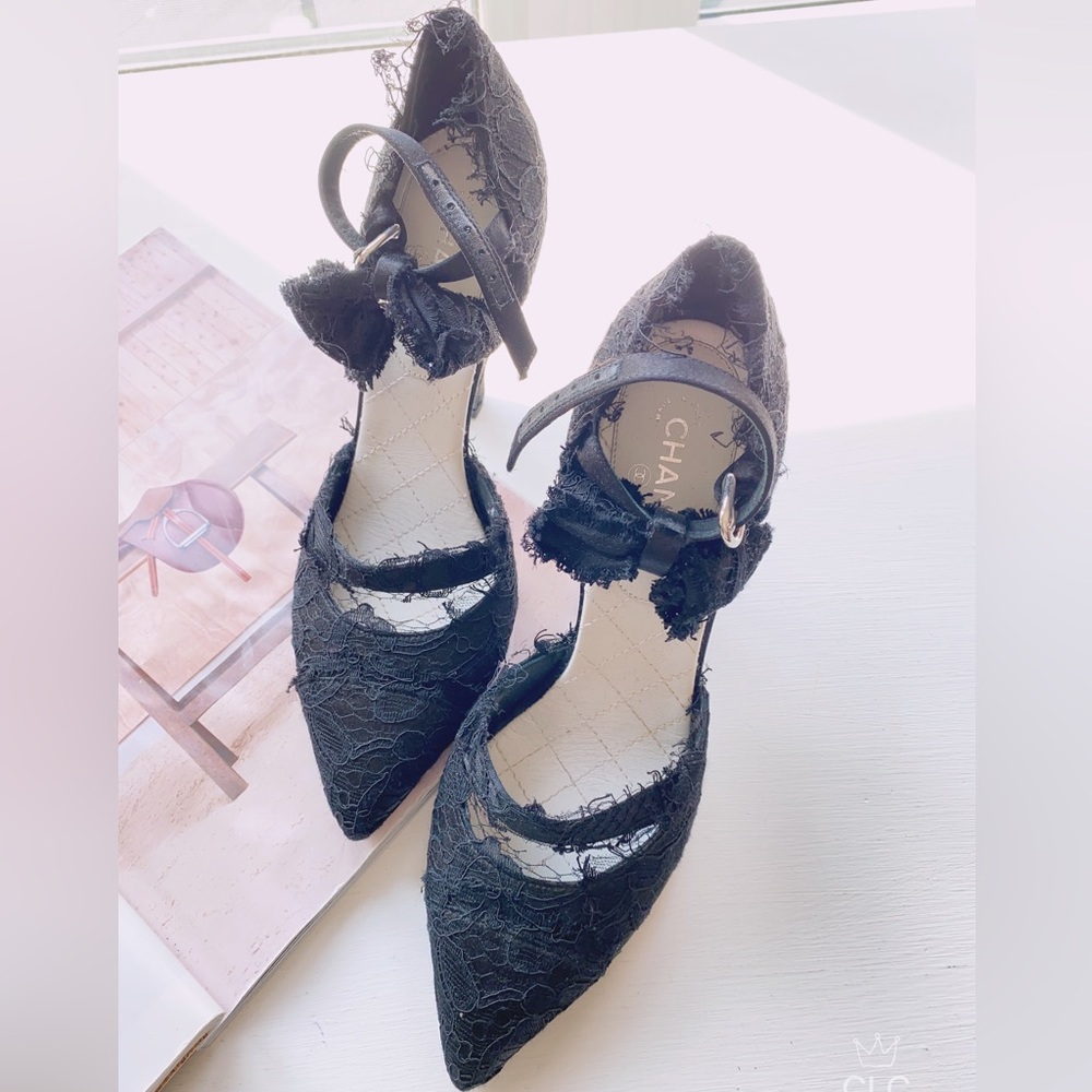 Chanel Lace Size37 New Heels